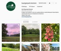 Die neue Präsenz des Bürgerparkvereins bei Instagram
